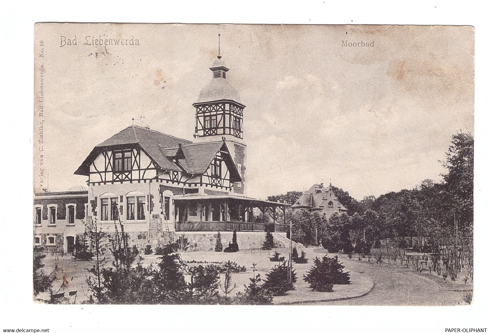 0-7950 BAD LIEBENWERDA, Moorbad, Bahnpost, 1906 - Bad Liebenwerda