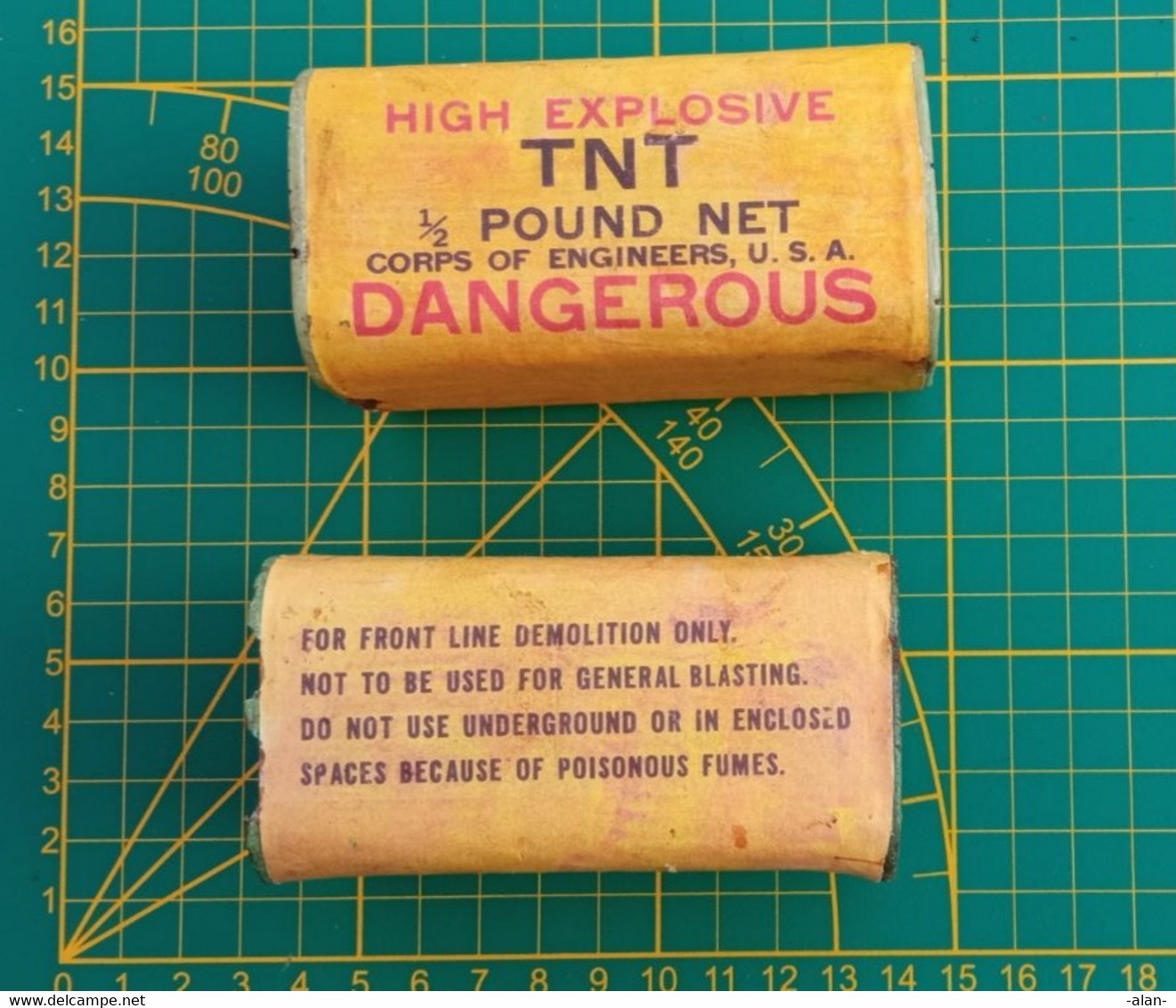 TNT 1/2 POUND NET     Reproduction Résine (lot De 2 Pièces) - Armas De Colección