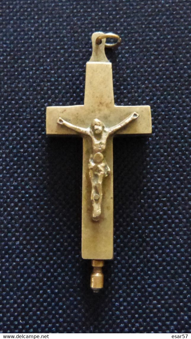 Croix Reliquaire En Bronze, D'origine Avec Reliques - Religion &  Esoterik