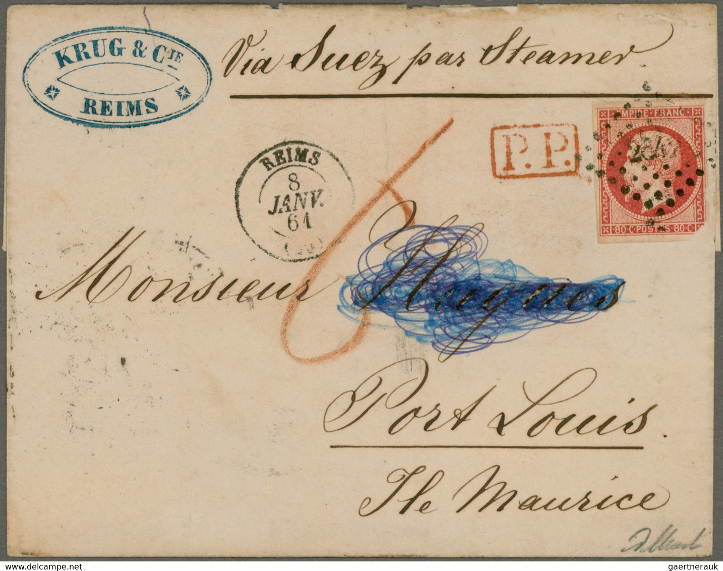 Mauritius: 1830's-1870's MAURITIUS INCOMING MAIL: Collection Of More Than 180 Letters And Covers Sen - Mauritius (...-1967)