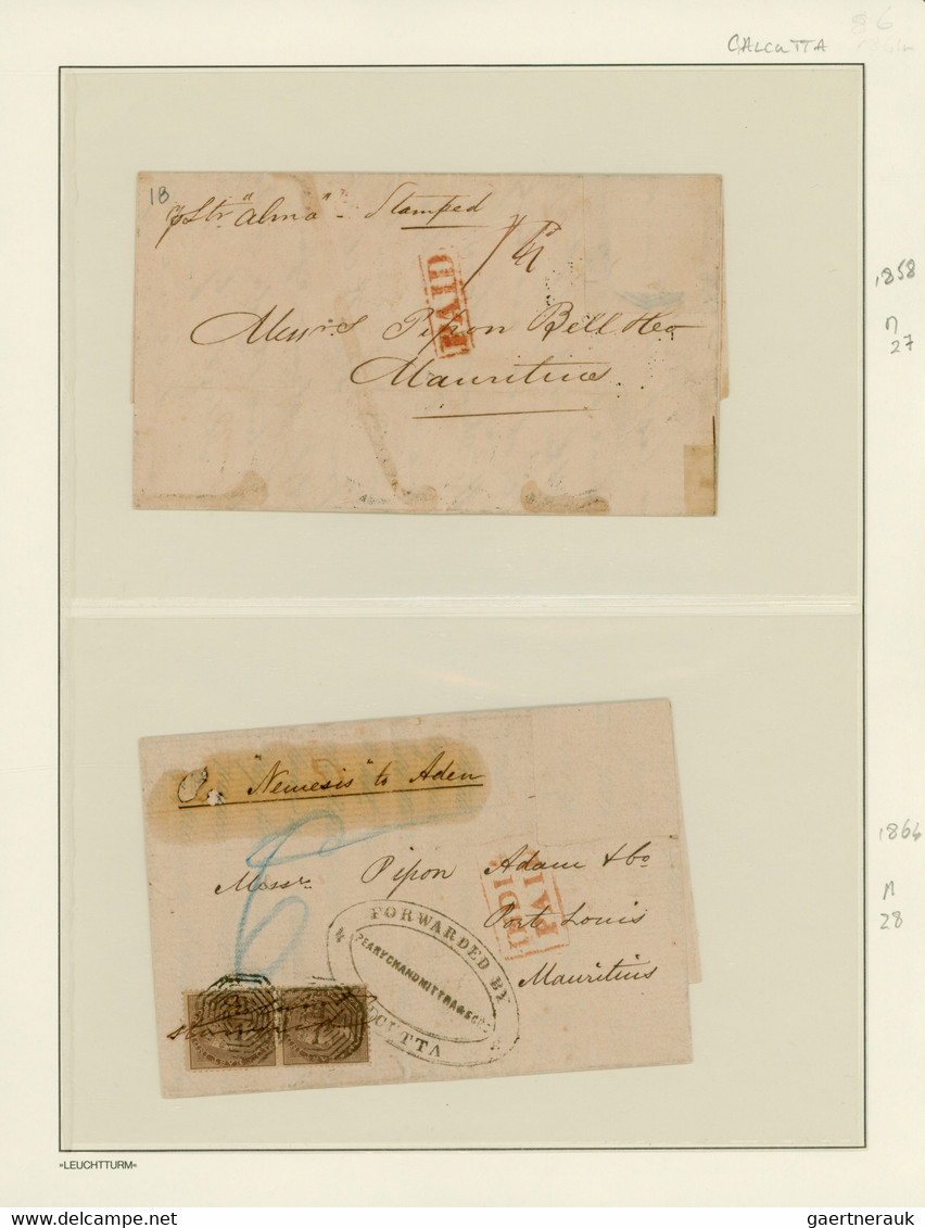 Mauritius: 1830's-1870's MAURITIUS INCOMING MAIL: Collection of more than 180 letters and covers sen
