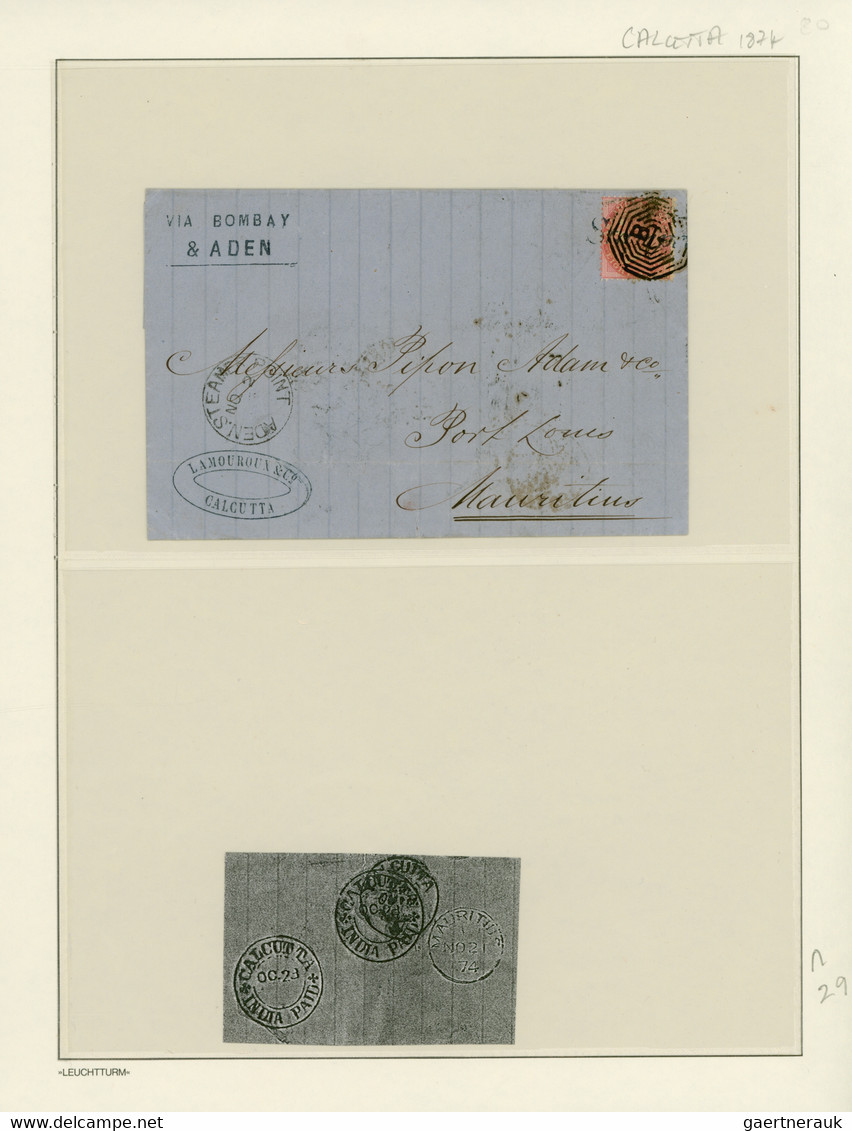 Mauritius: 1830's-1870's MAURITIUS INCOMING MAIL: Collection of more than 180 letters and covers sen