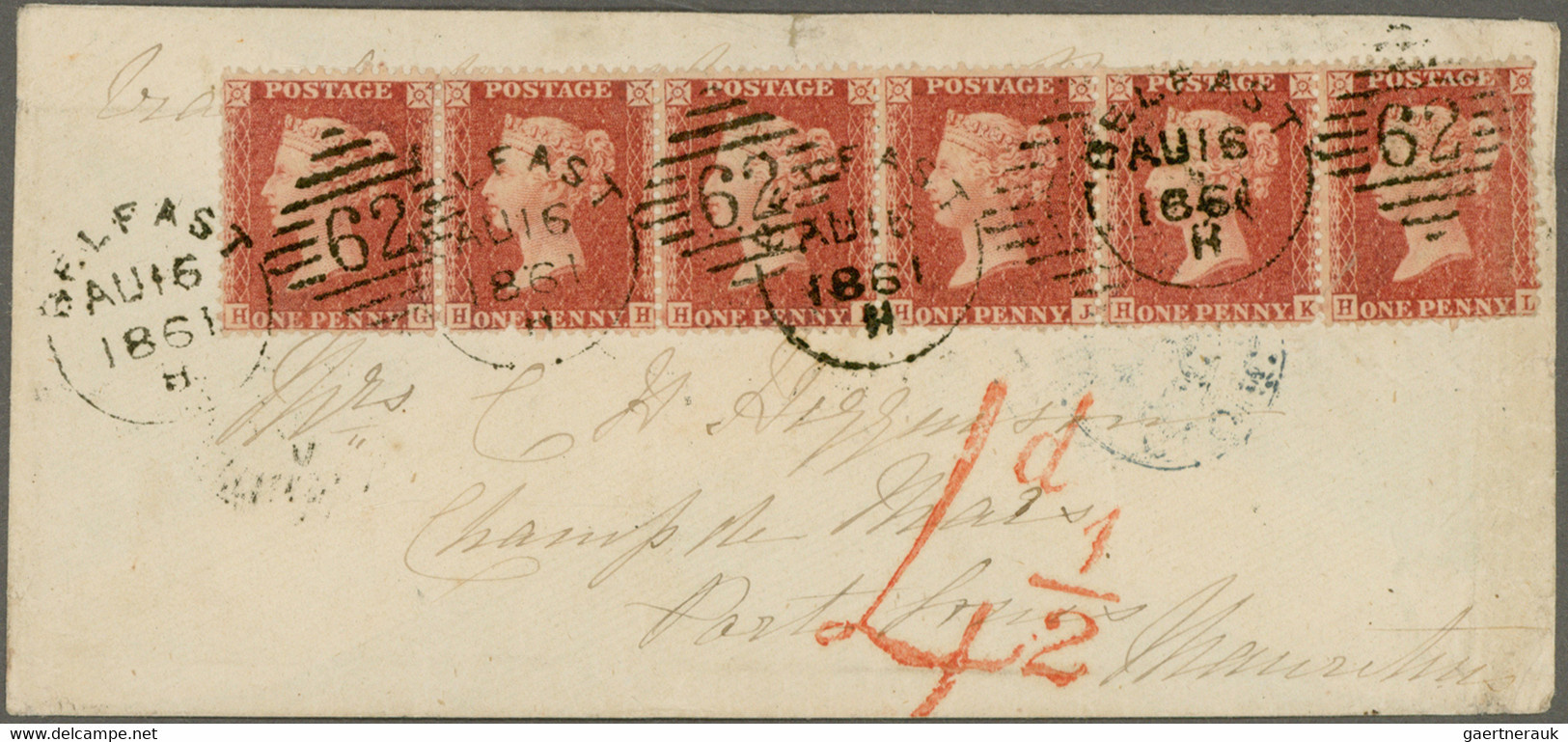 Mauritius: 1830's-1870's MAURITIUS INCOMING MAIL: Collection of more than 180 letters and covers sen