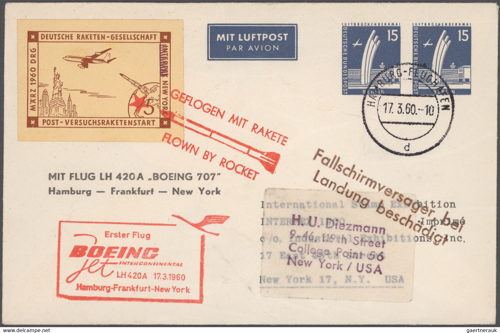 Flugpost Deutschland: 1960/78, Lufthansa-Erstflüge-Sammlung Mit Hunderten Briefen Und Belegen In Dre - Airmail & Zeppelin