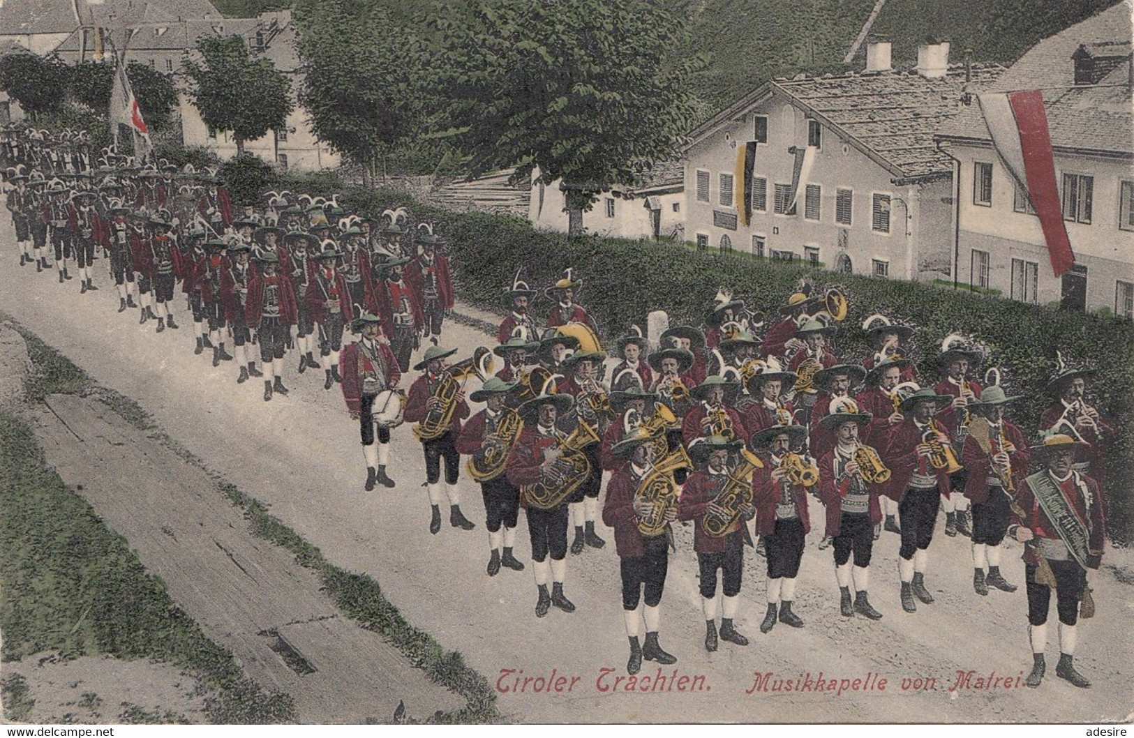 MUSIKKAPELLE VON MATREI (Osttirol) - Tiroler Trachten, Sehr Schöne Seltene Karte Gel.1907 - Matrei In Osttirol