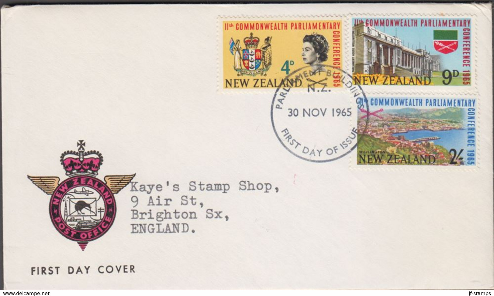 1965. New Zealand. Parliament Complete Set On FDC 30 NOV 1965.  (MICHEL 446-448) - JF424946 - Lettres & Documents