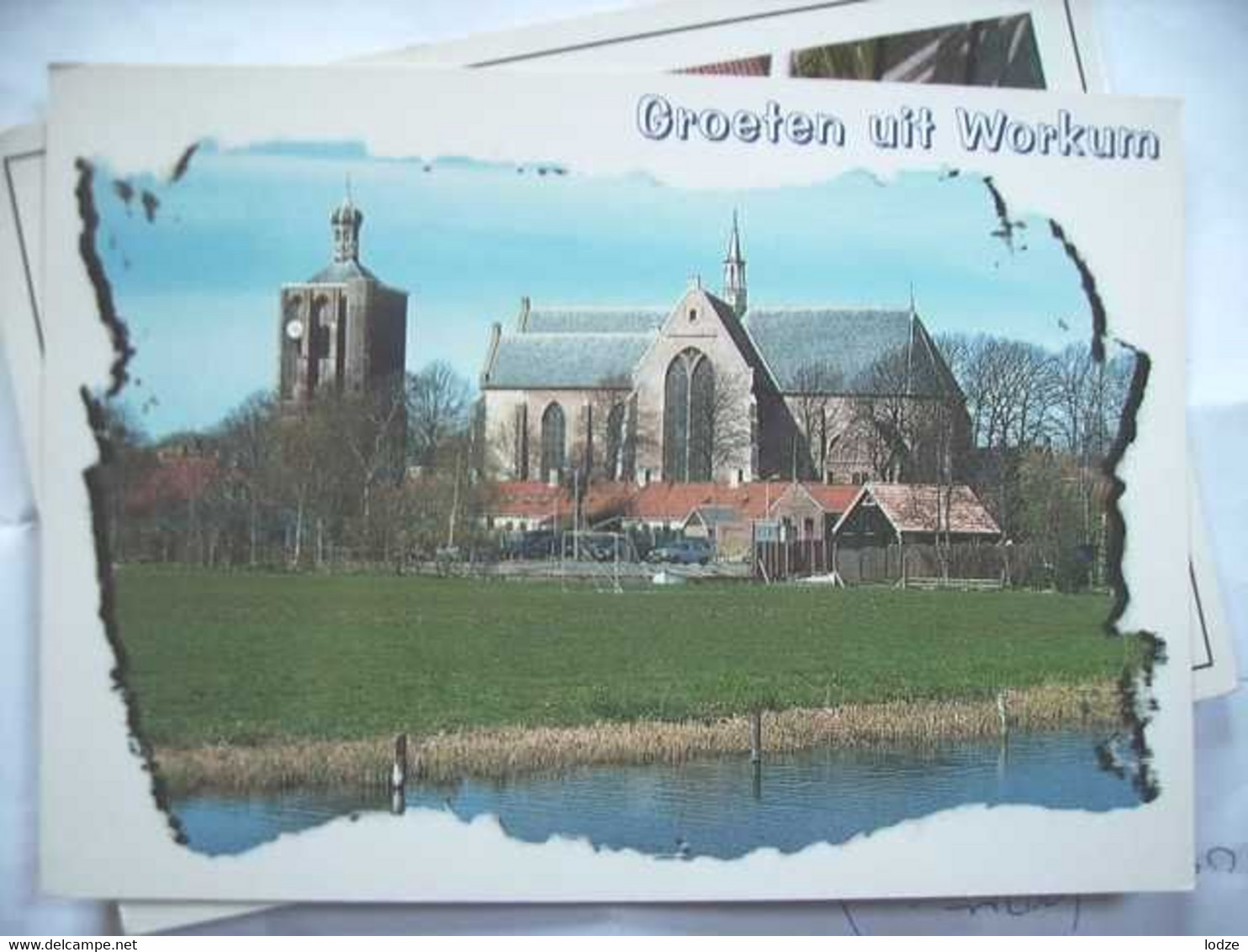 Nederland Holland Pays Bas Workum Panorama Met Kerk - Workum
