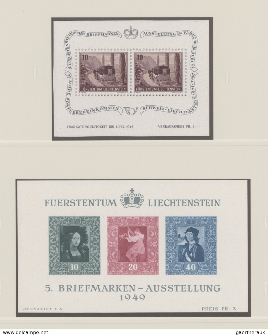 Liechtenstein: LIECHTENSTEIN 1912-2010, Meist Postfrische Sammlung In Dre Vordruckalben, Darunter Au - Verzamelingen