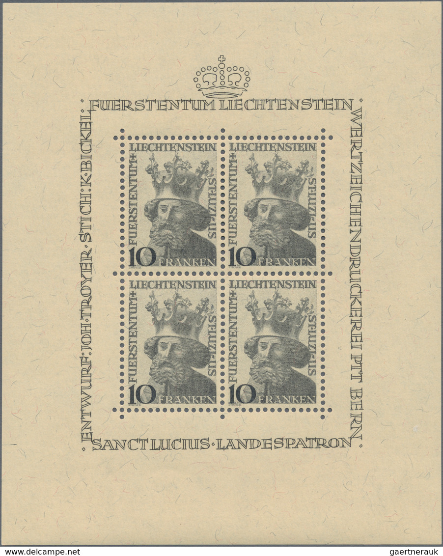 Liechtenstein: 1941; 1946, Madonna Von Dux Und Hl. Luzius, Je Im Kleinbogen Zu Vier Marken, Tadellos - Collections