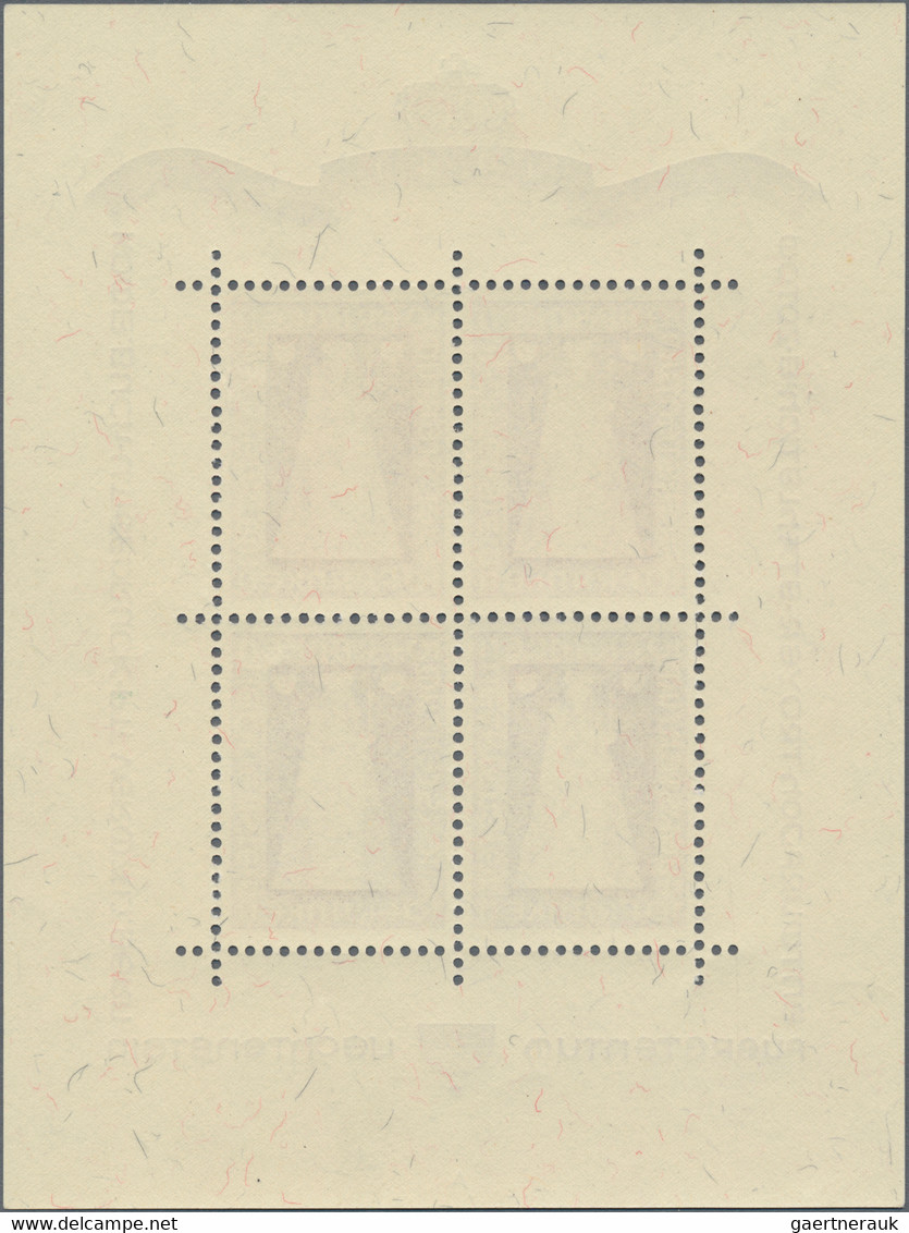 Liechtenstein: 1947, Madonna Von Dux, Drei Kleinbogen Zu Je Vier Werten Platte A, B Und C Tadellos P - Verzamelingen