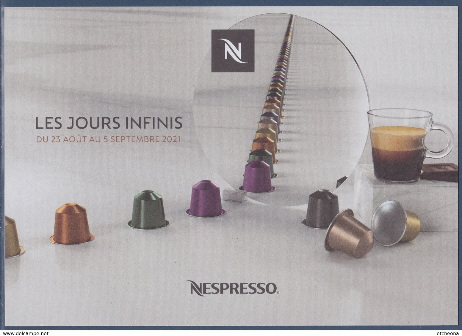 Nespresso  Destinéo MD7 CI0746  27 SCCE - A Déposé Le 18.08.2021 Simili Timbre Reprise Du Visuel De La Carte - Enteros Privados