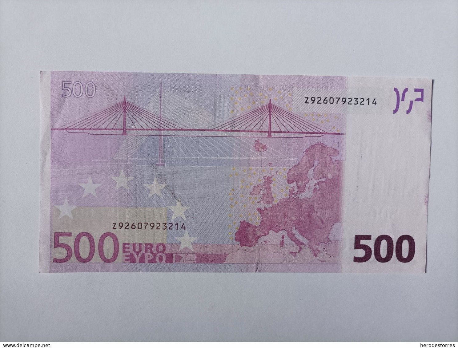 500 EURO BELGIUM (Z), T001 ,DUISEMBERG, AUNC/XF+, Very Scarce - 500 Euro