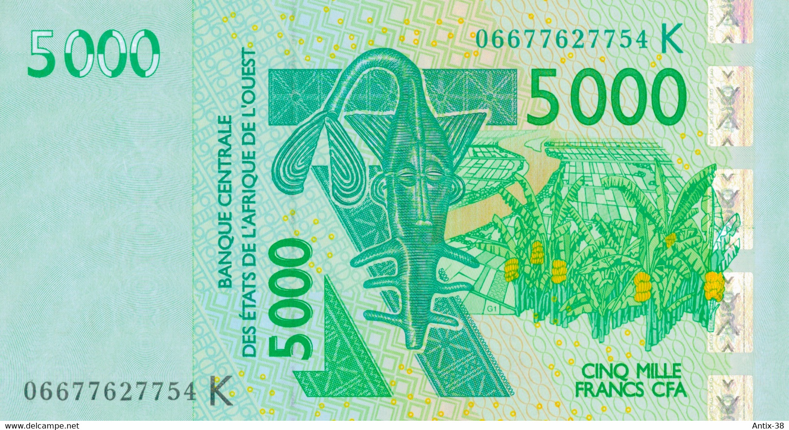 K29 - ÉTATS D'AFRIQUE DE L'OUEST - Billet De 5000 FRANCS CFA - Estados De Africa Occidental