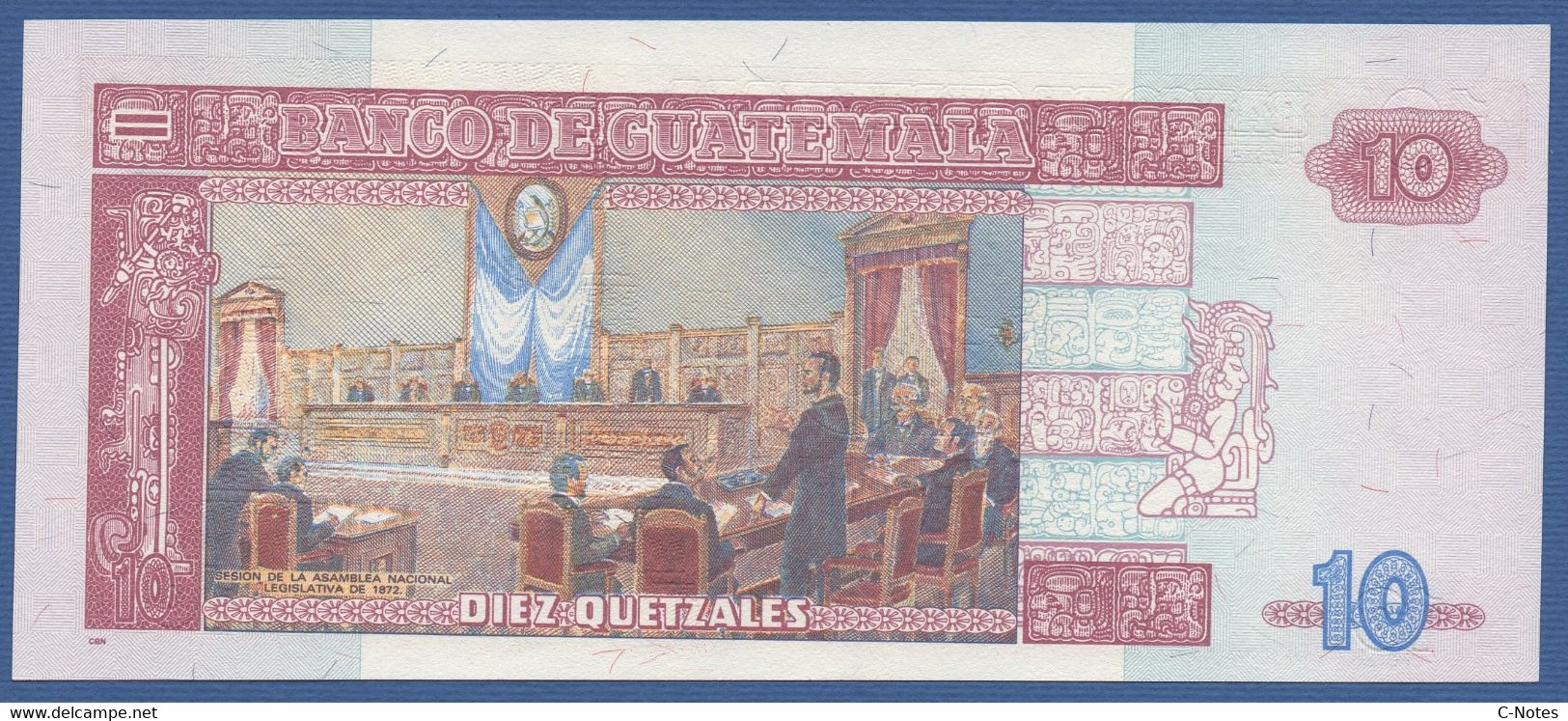 GUATEMALA - P.111b – 10 Quetzal  2007 UNC Serie D57430719B - Guatemala