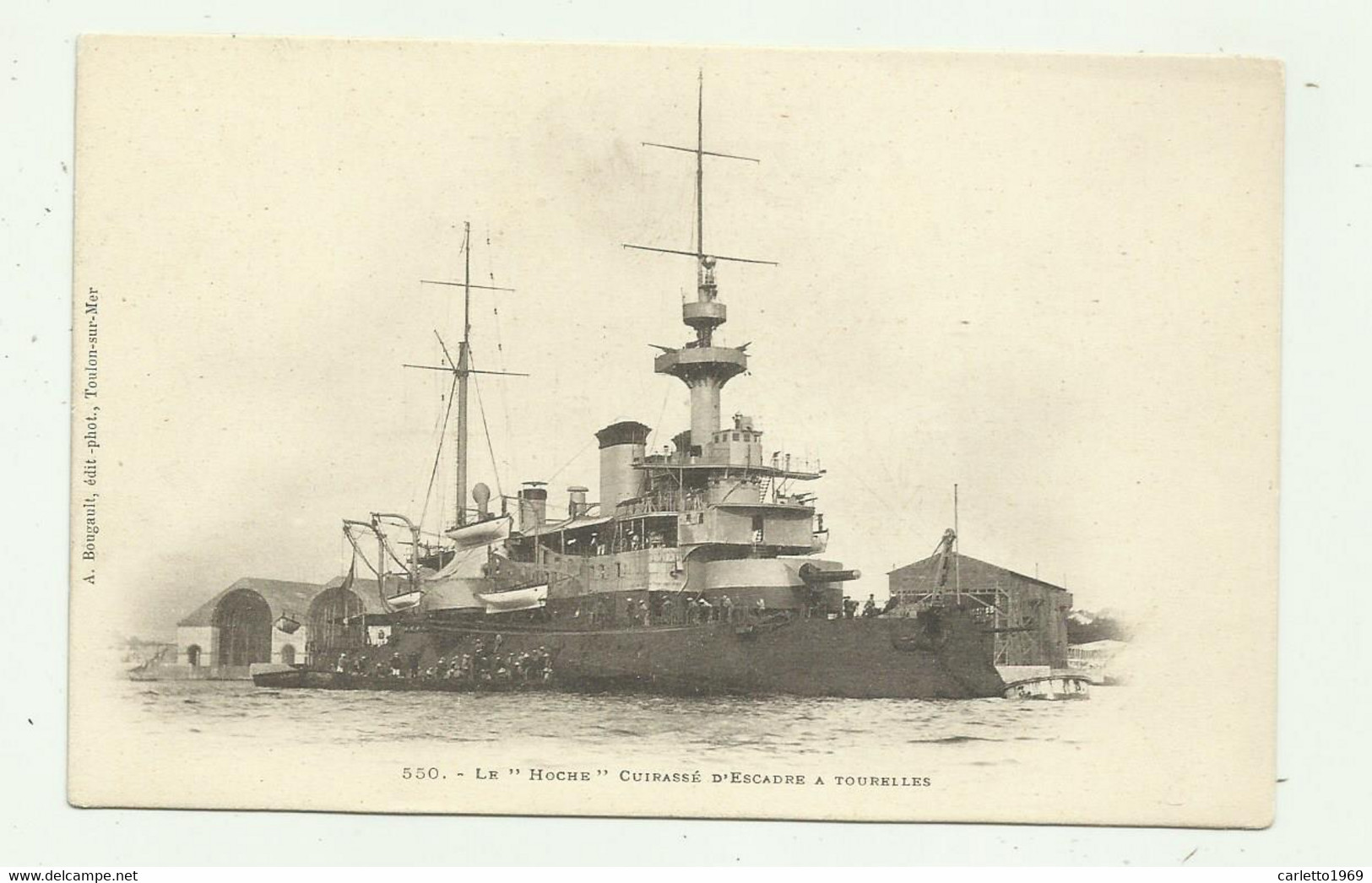 LE " HOCHE " CUIRASSE D'ESCADRE A TOUREILLES  - NV  FP - Warships