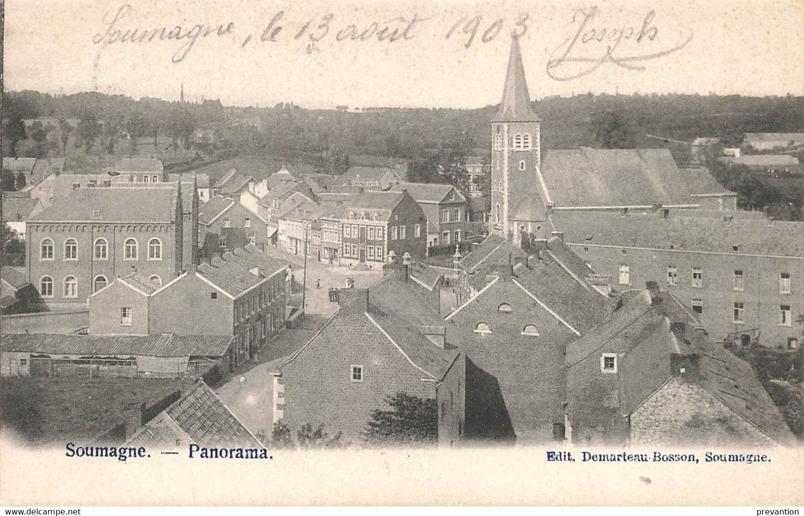 SOUMAGNE - Panorama - Carte Circulé En 1903 - Soumagne