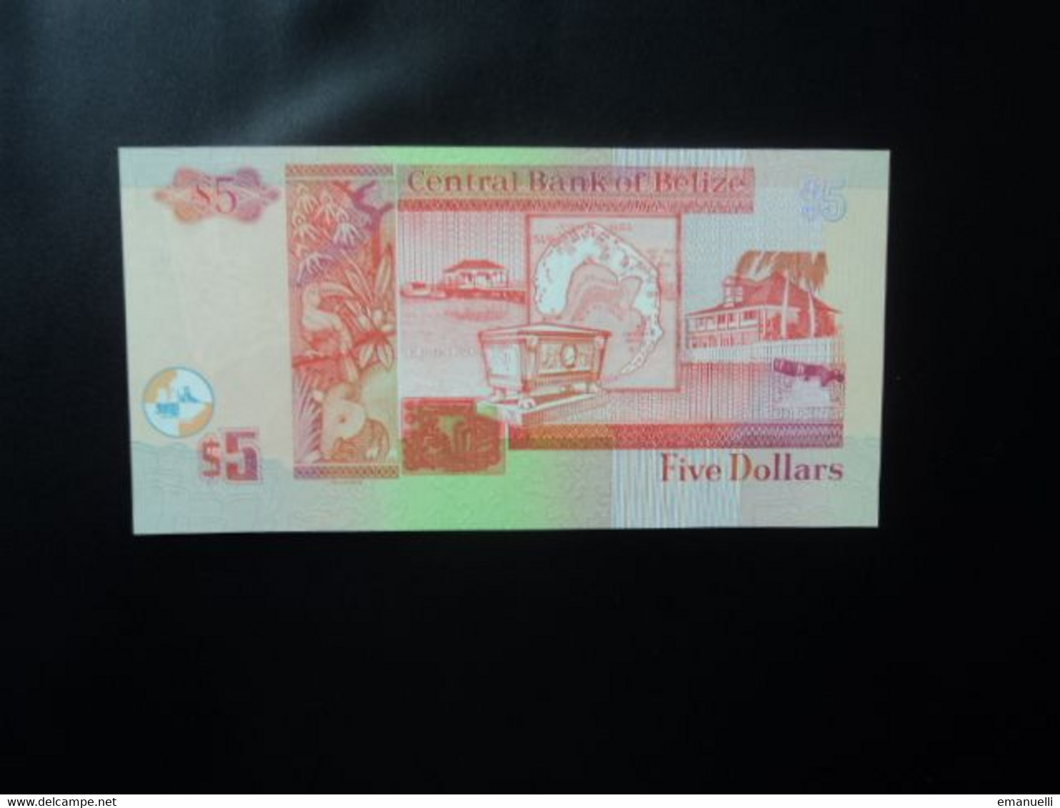 BELIZE * : 5 DOLLARS   1.1.2002    P 61b     SPL ** - Belice