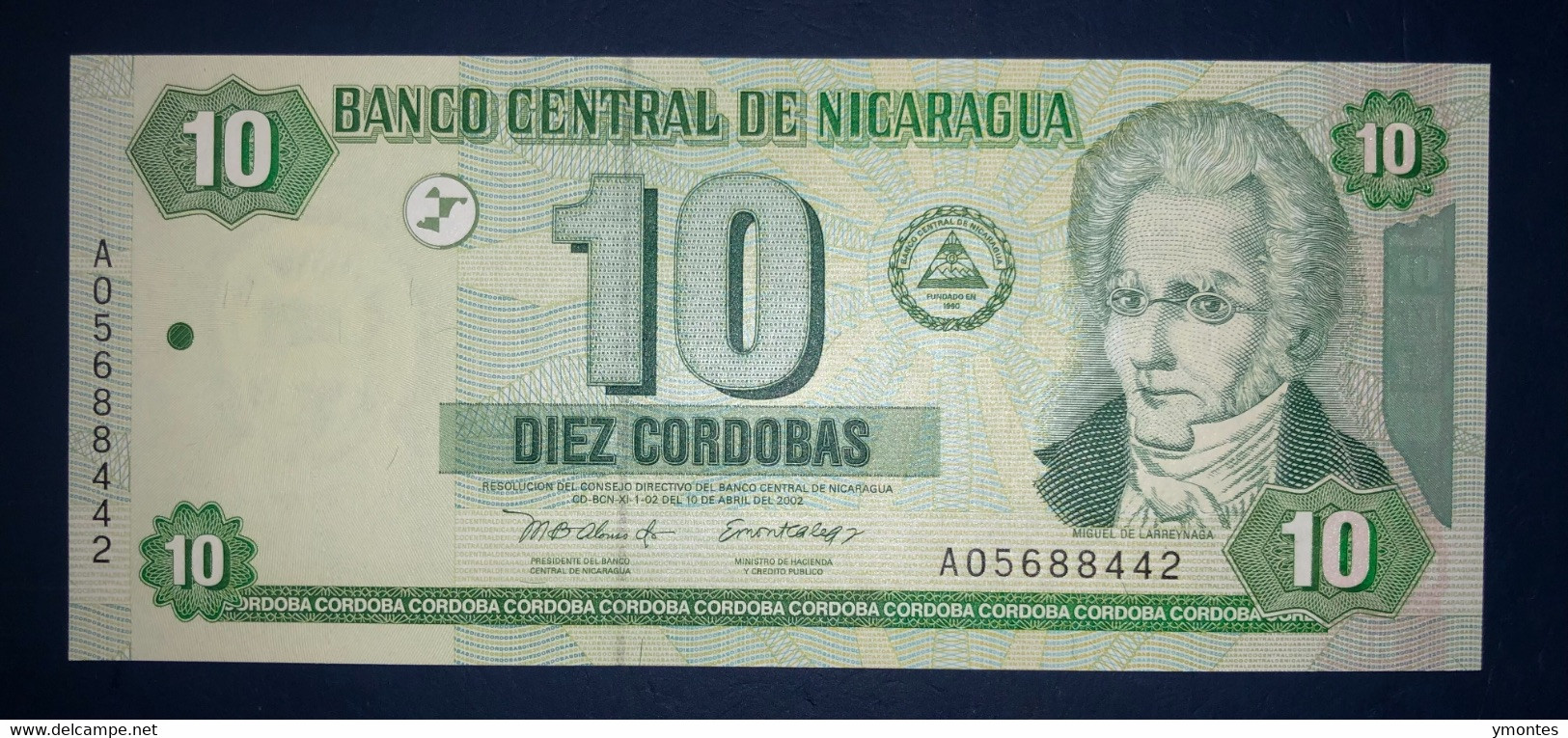 UNC Nicaragua 10 Córdobas 2002, P191 - Nicaragua