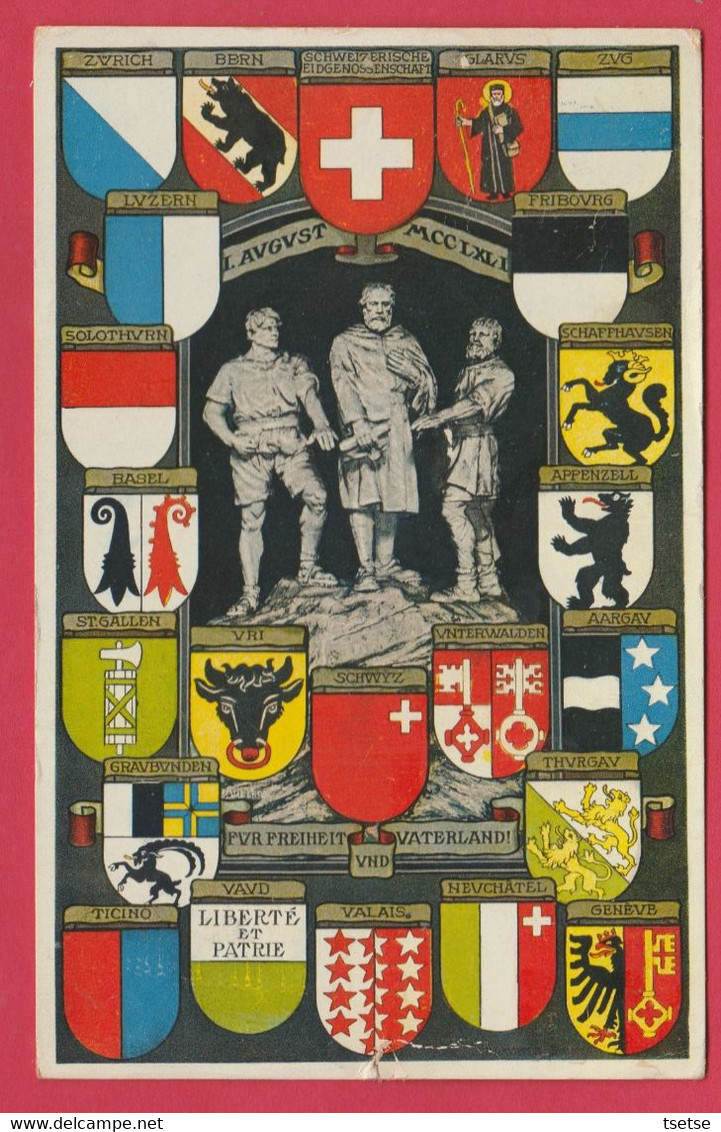 Suisse - Blasons De 23 Cantons - 1947 ( Voir Verso ) - St. Anton