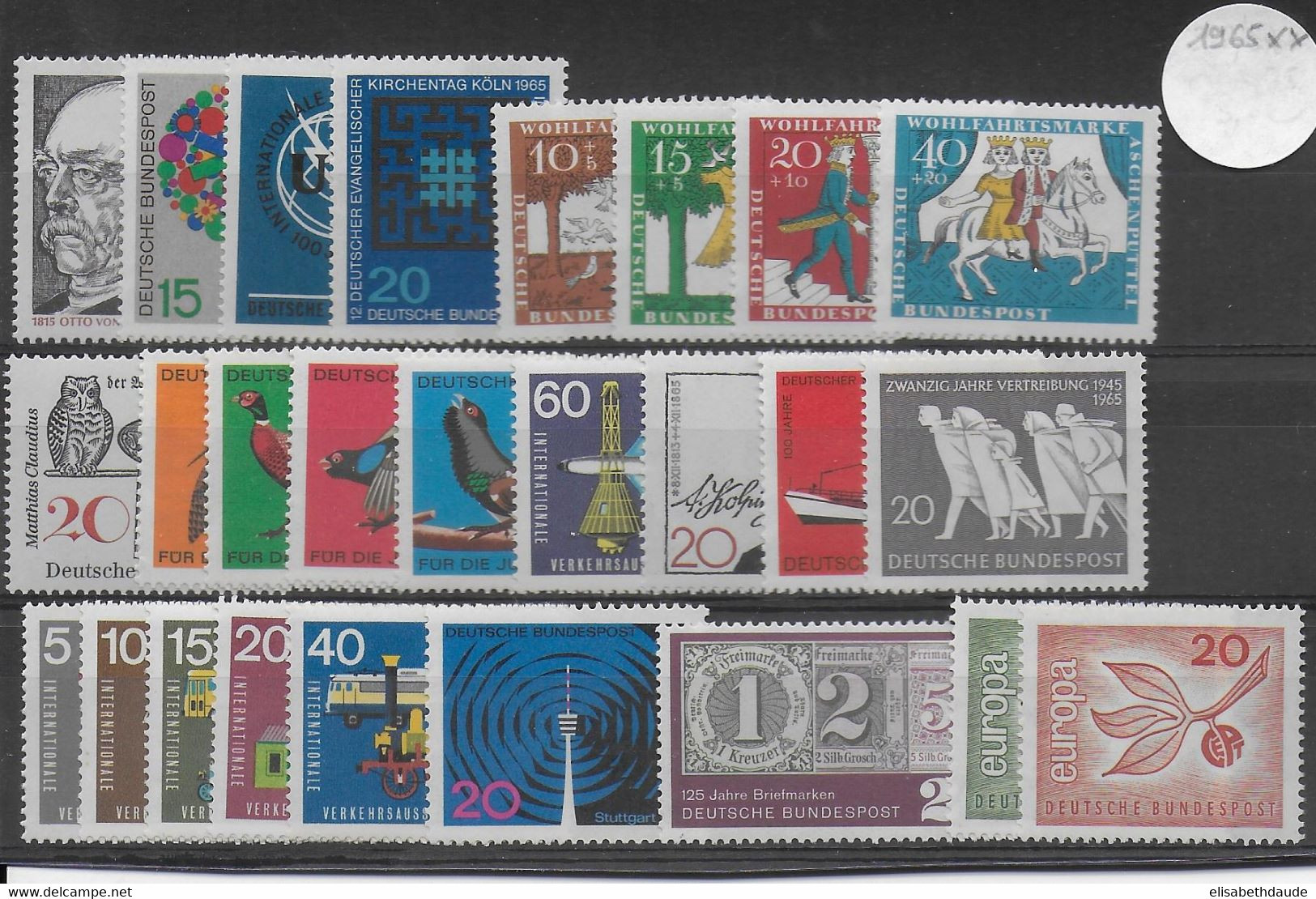 BRD - ANNEE COMPLETE 1965 ** MNH  - YVERT N°329/355 - - Colecciones Anuales