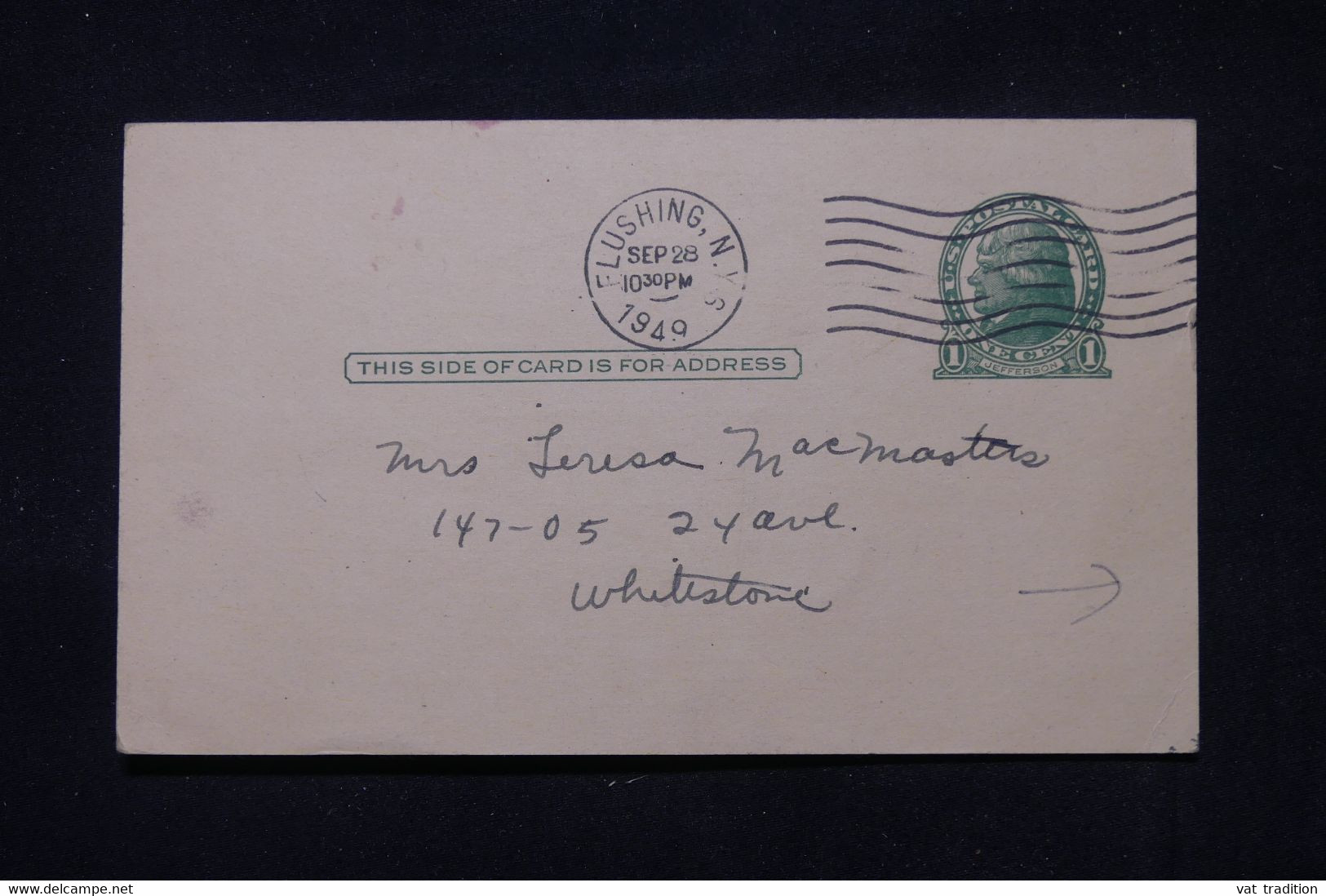 ETATS UNIS - Entier Postal Avec Repiquage Au Dos (Education ) De New York En 1949 - L 107057 - 1941-60