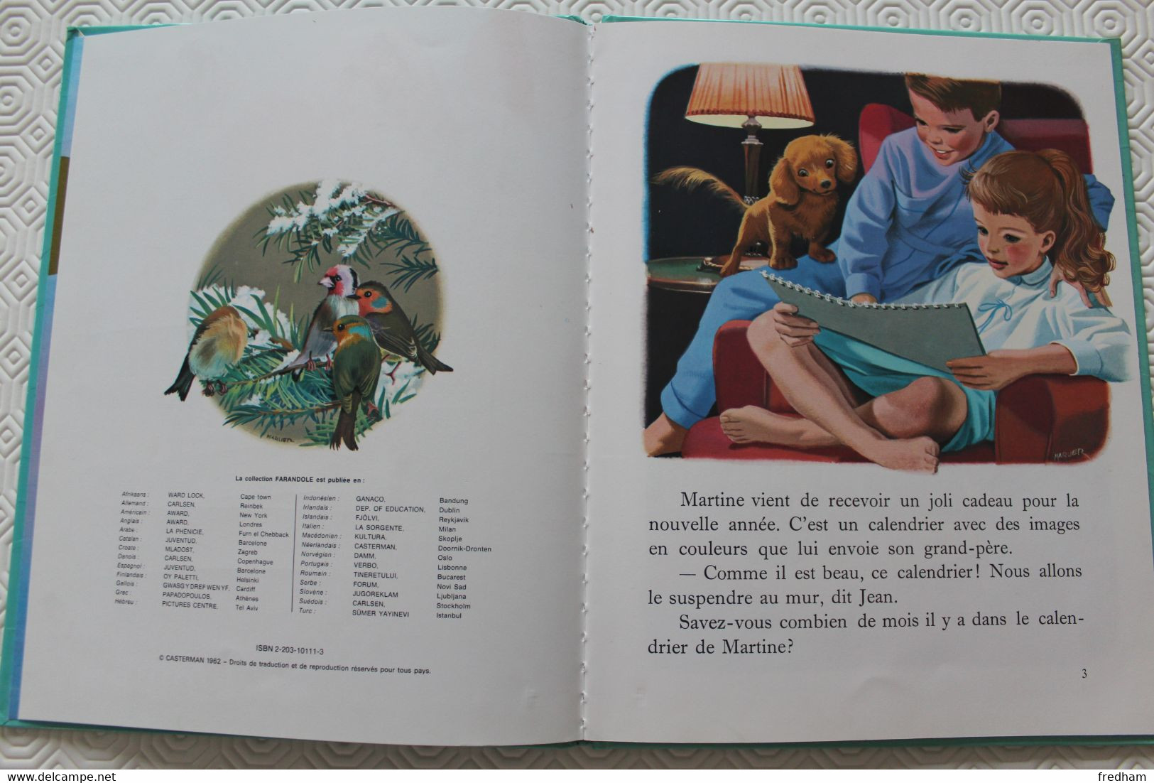 1980 REIMPRESSION  MARTINE Et Les 4 SAISONS (1962) ( DELAHAYE/MARLIER) CASTERMAN COLLECTION FARANDOLE TB - Martine