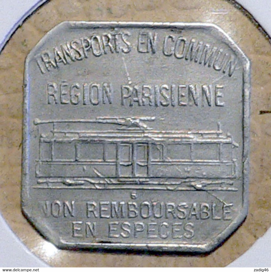 TRANSPORTS EN COMMUN REGION PARISIENNE - JETON EN ALUMINIUM DE 25 CENTIMES - 1921 - Noodgeld