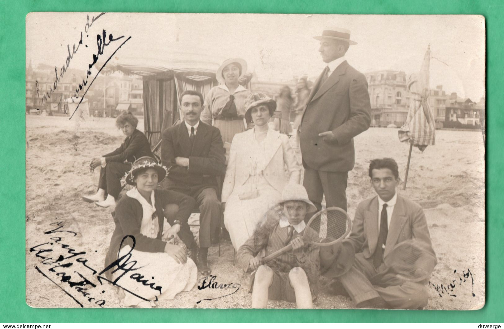 14 Calvados Trouville Plage Carte Photo Voyagée 25 Juillet 1914 - Trouville