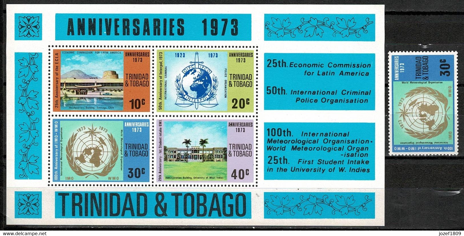 Trinidad & Tobago 1973 Special Events 1973,  Nice Sheet - Trinité & Tobago (1962-...)