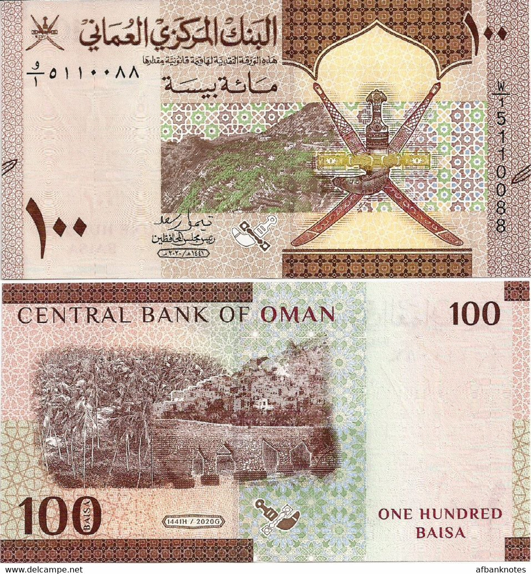 OMAN       100 Baisa       P-New       2020 / AH1441       UNC - Oman