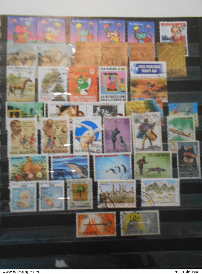 Saint-marin , Lot De 40 Timbres Obliteres - Collections, Lots & Séries