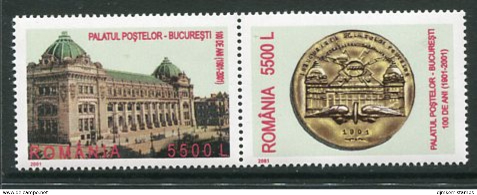 ROMANIA 2001 Centenary Of Main Post Office In Bucarest  MNH / **.  Michel 5626-27 - Unused Stamps