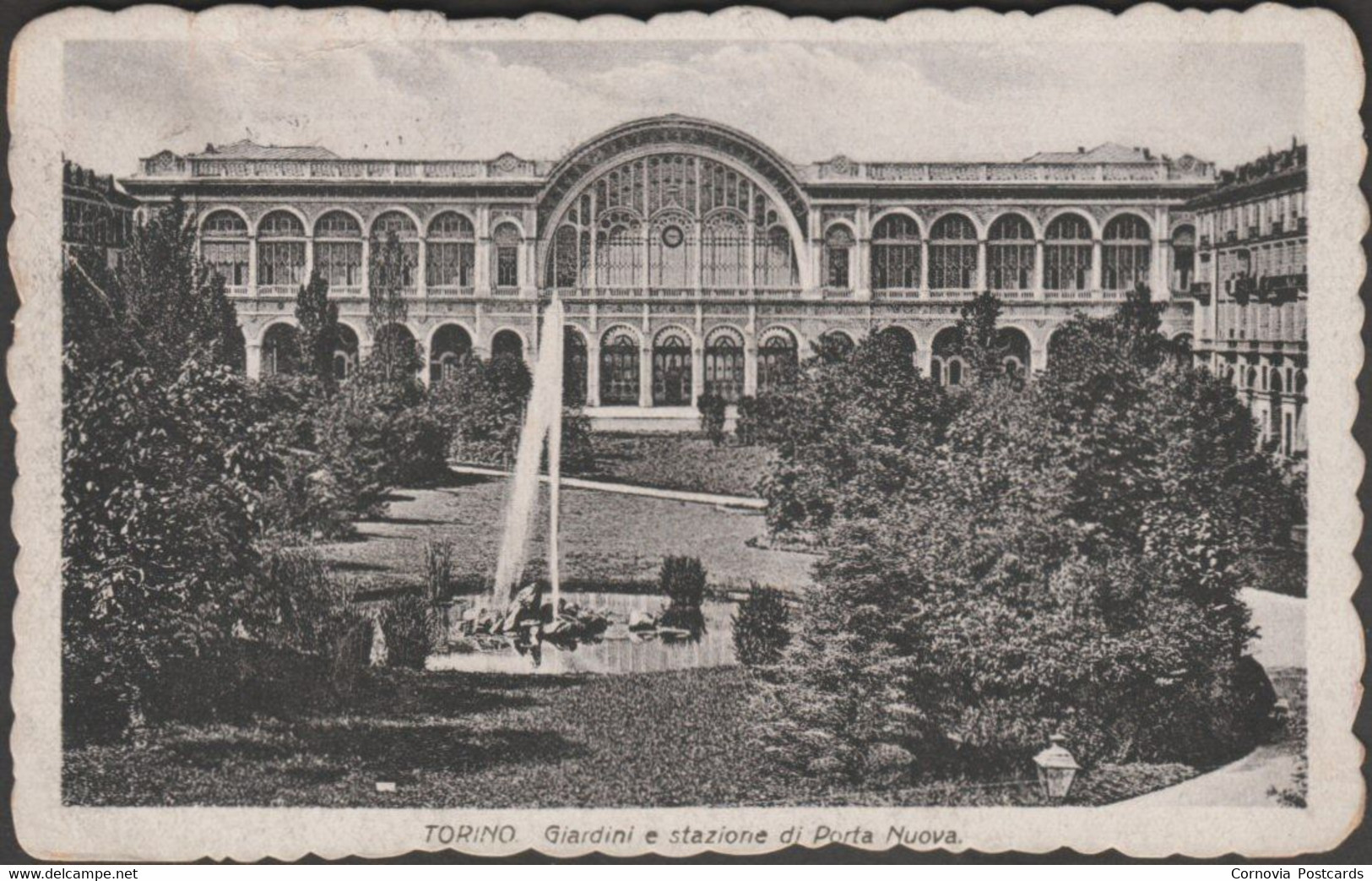 Giardini E Stazione Di Porta Nuova, Torino, C.1920s - Bruna Cartolina - Stazione Porta Nuova