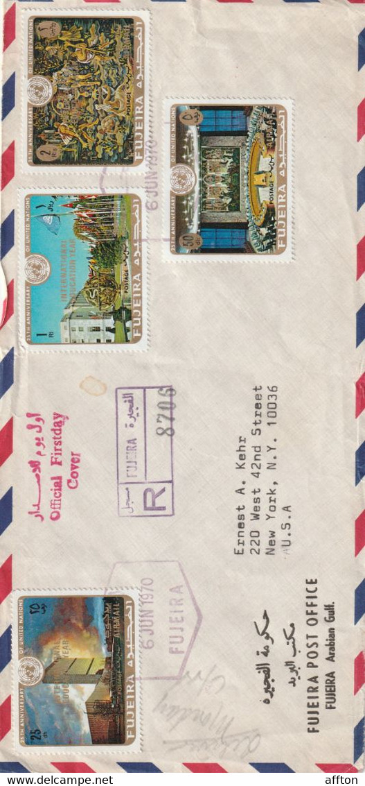 Fujeira 1970 FDC Mailed To USA - Fujeira