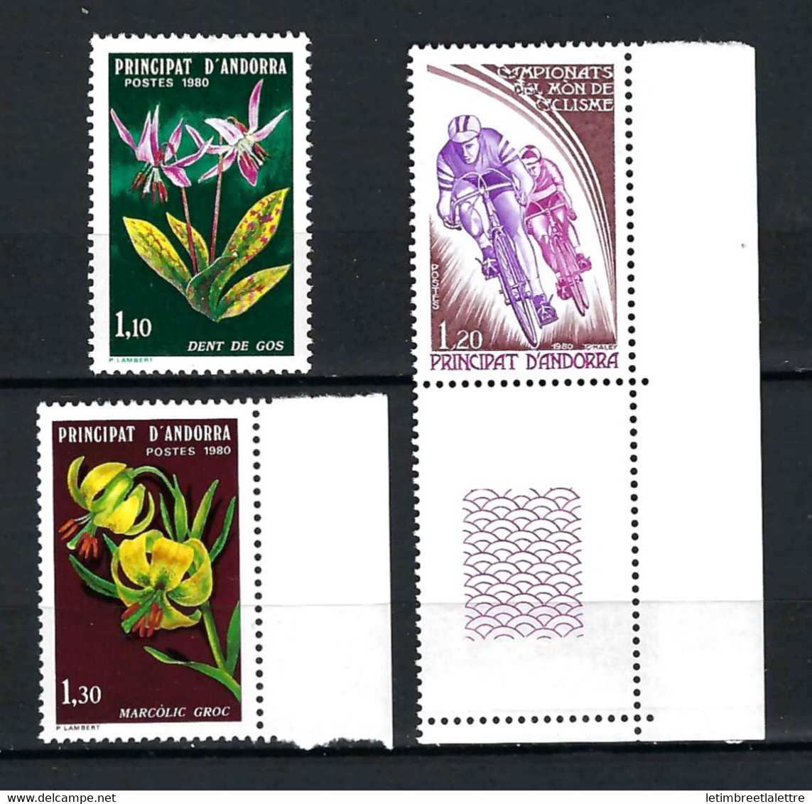 ⭐ Andorre Français - YT N° 286 à 288 ** - Neuf Sans Charnière - 1980 ⭐ - Unused Stamps