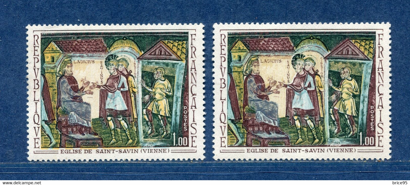 ⭐ France - Variété - YT N° 1588 - Couleurs - Pétouilles - Neuf Sans Charnière - 1969 ⭐ - Unused Stamps