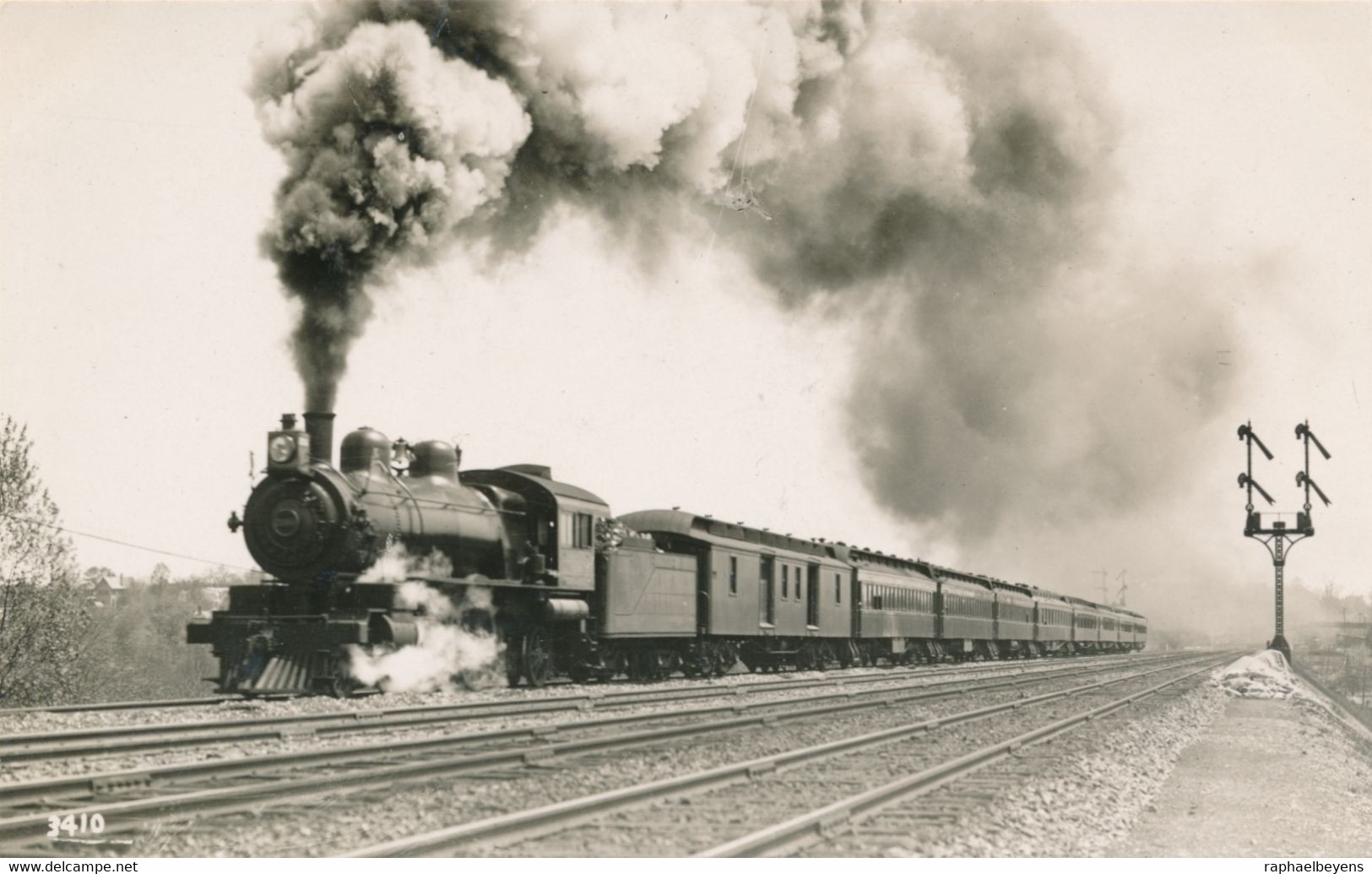 Post Card F. Moore's Railway Photographs N° 3410 Locomotive Train Charbon - Eisenbahnen