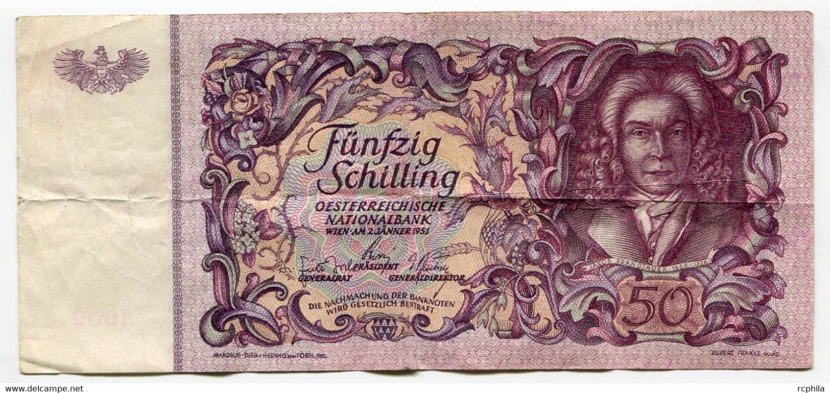 RC 21322 AUTRICHE BILLET DE 50 SHILLINGS EMIS EN 1951 - Austria