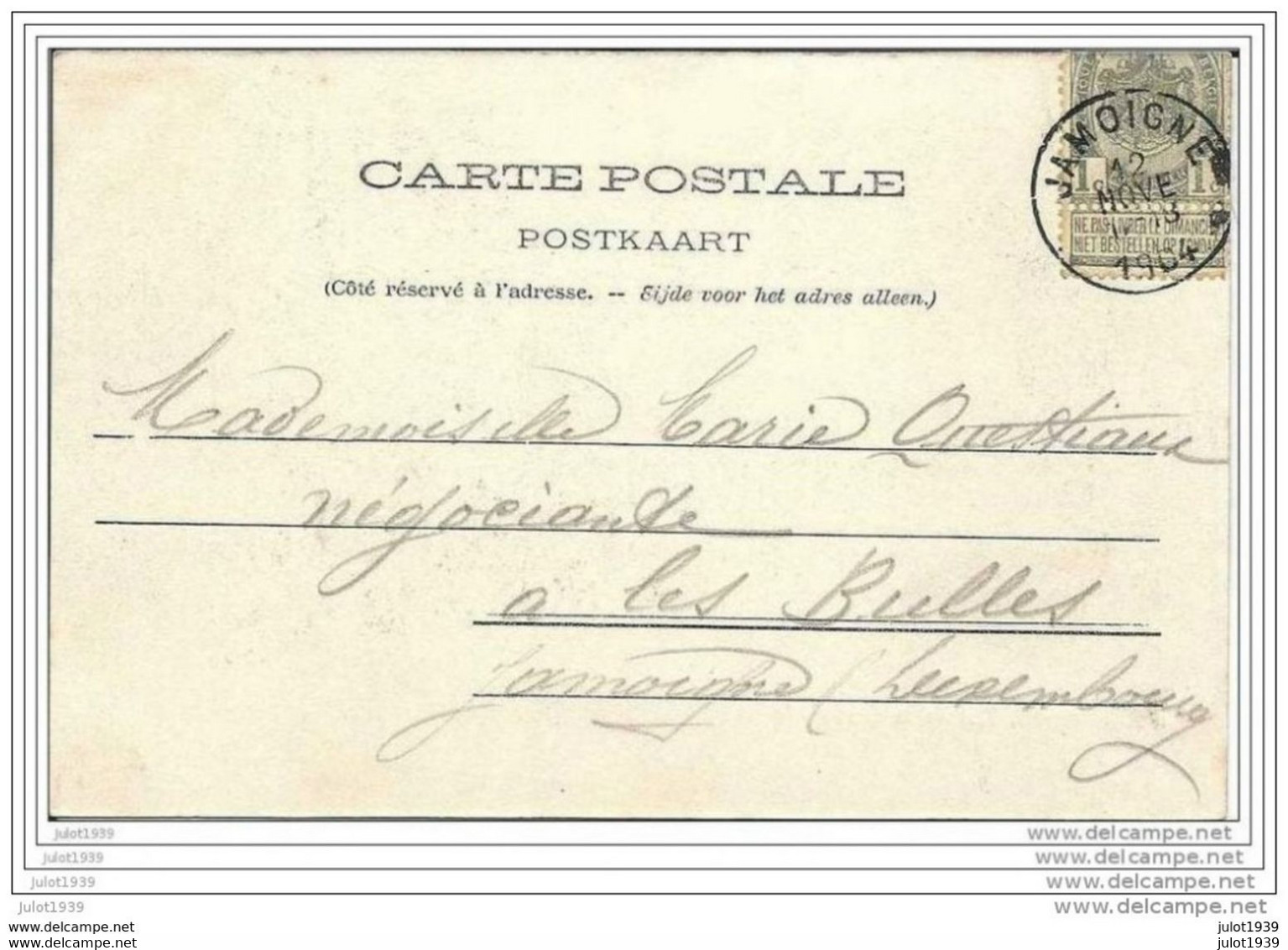 SPRIMONT ..--  Rue De La Station . 1904 Vers LES BULLES ( Melle Marie QUESTIAUX ) . Voir Verso . - Sprimont
