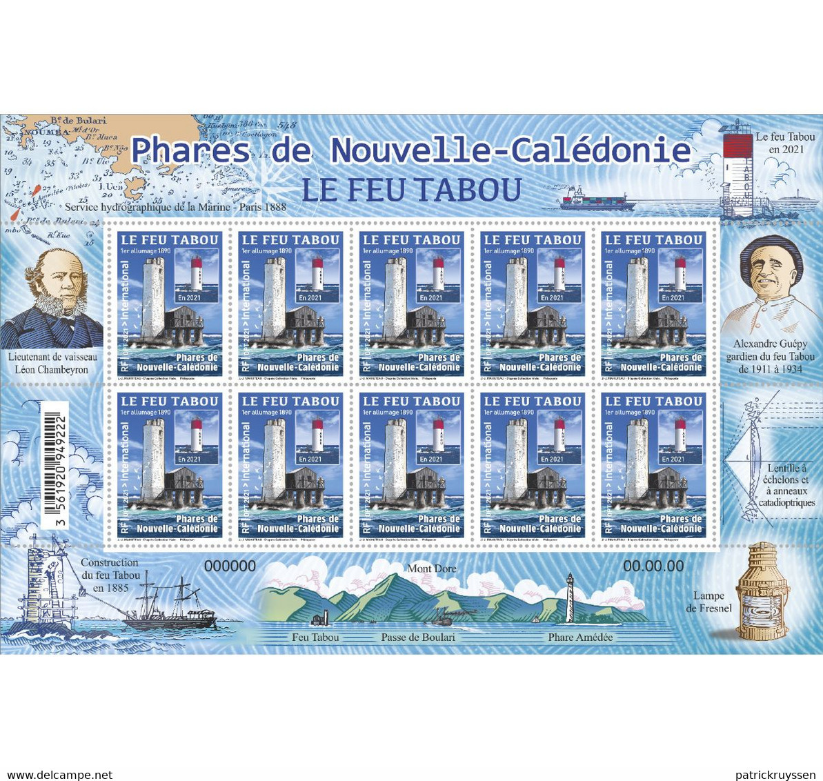 Caledonia 2021 Caledonie Lighthouse TABOU Phare Leuchtturm Faro Architecture 10v Mnh   Number Not 00.00.00  BUT ANOTHER - Neufs