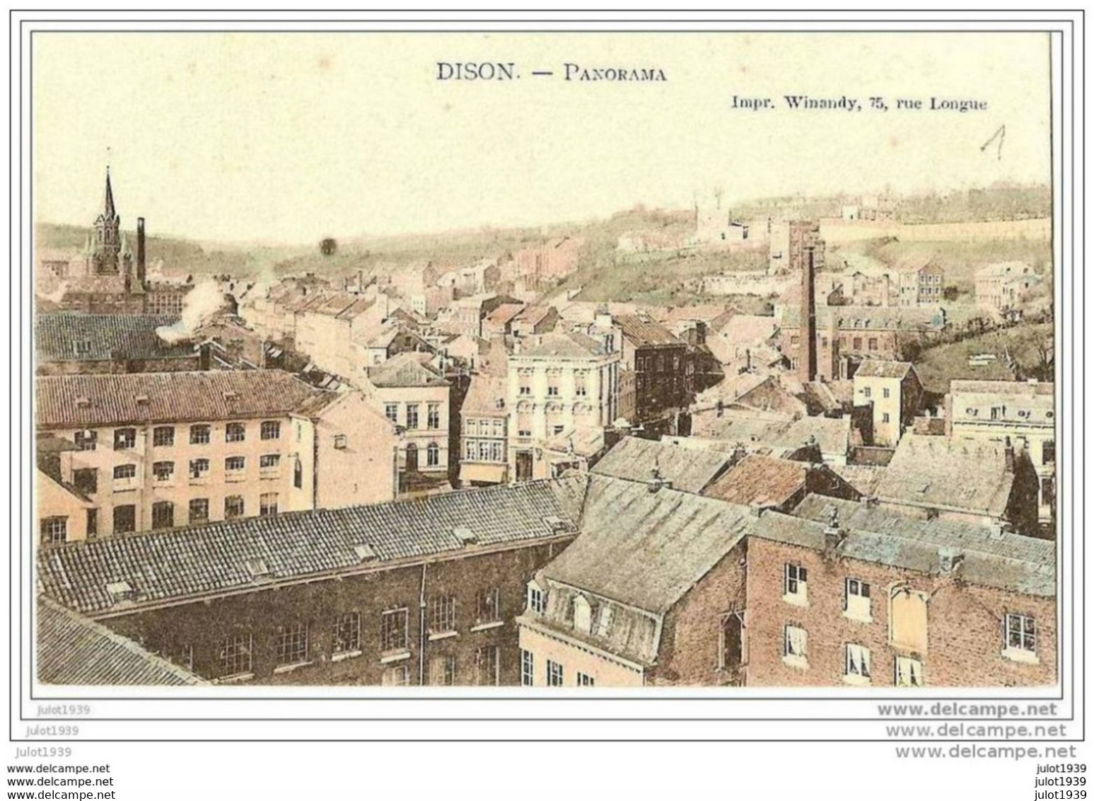 DISON ..-- Panorama .  Cheminées D' Usines . - Dison