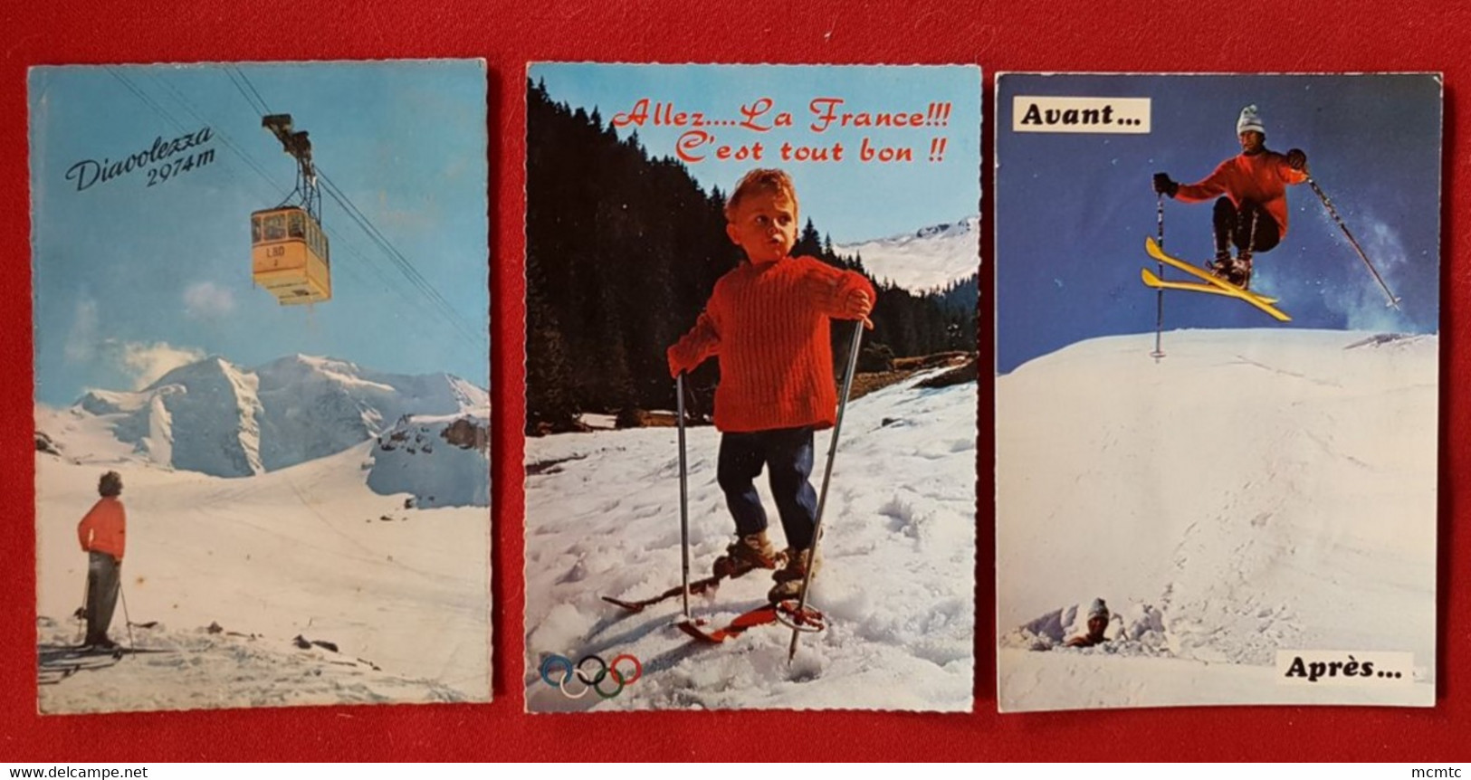 23 Cartes -  Ski , Skis , Skieur , Skieurs , Hiver , Neige , Vacances , Humour , Humoristique - Sport Invernali