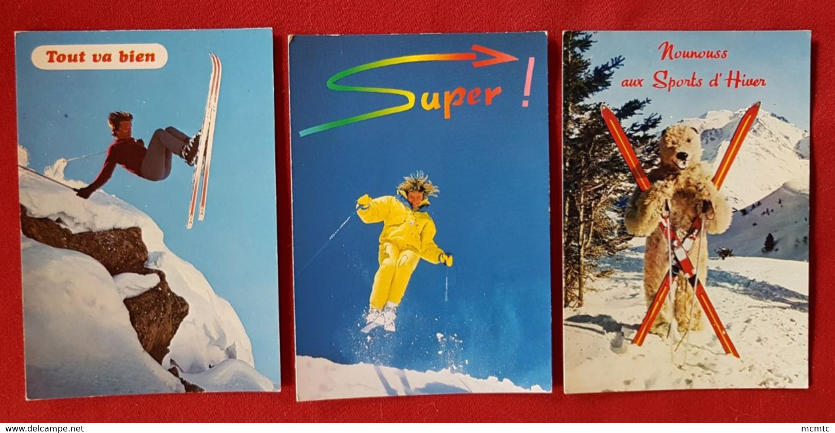 23 cartes -  Ski , Skis , Skieur , Skieurs , Hiver , Neige , vacances , humour , humoristique