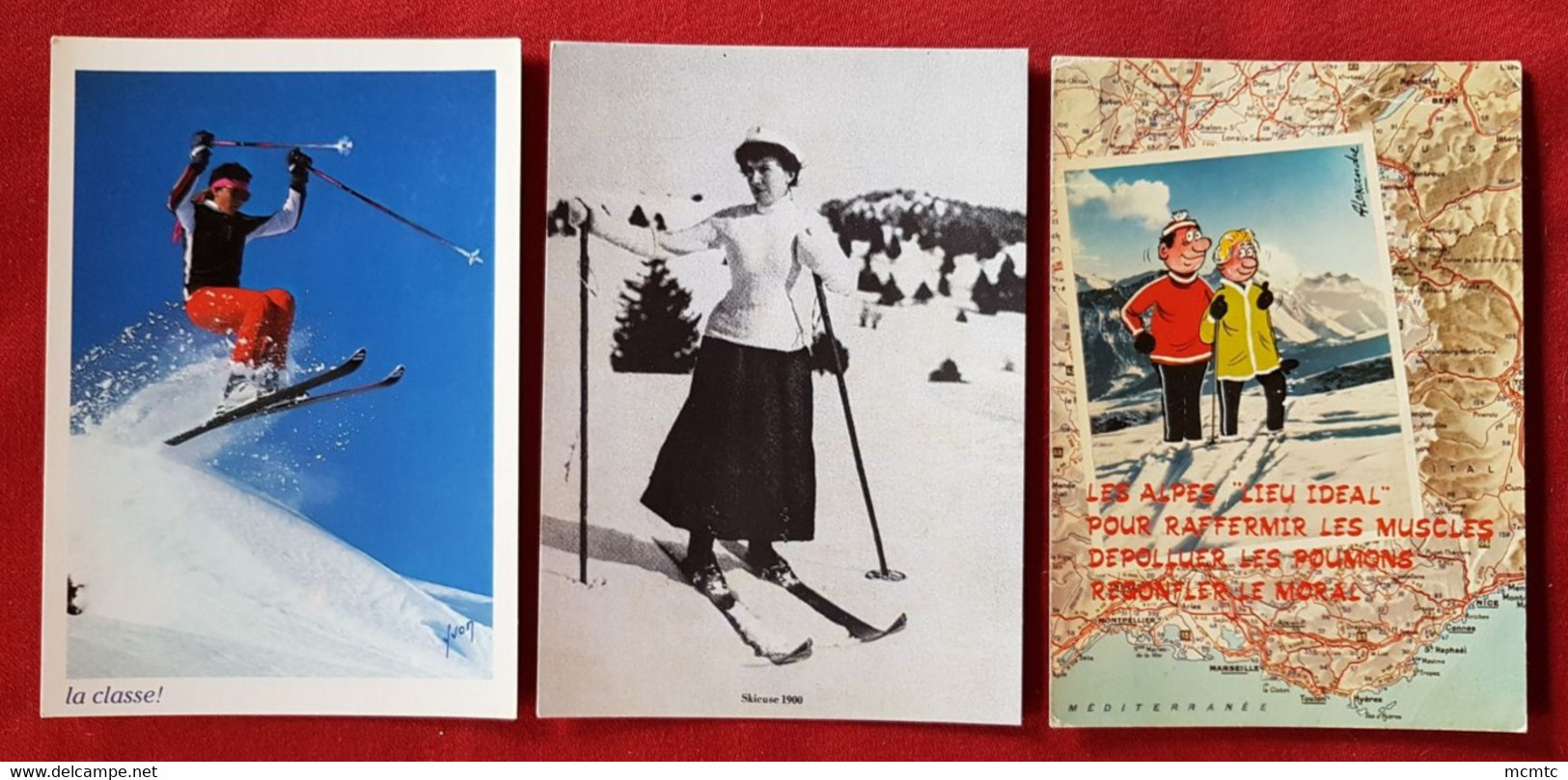 23 cartes -  Ski , Skis , Skieur , Skieurs , Hiver , Neige , vacances , humour , humoristique
