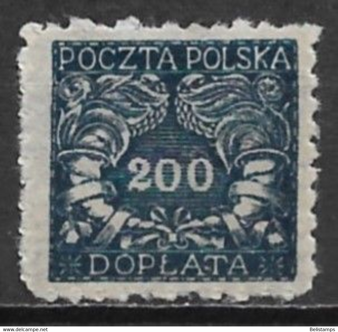 Poland 1920. Scott #J33 (M) Numeral Of Value - Postage Due