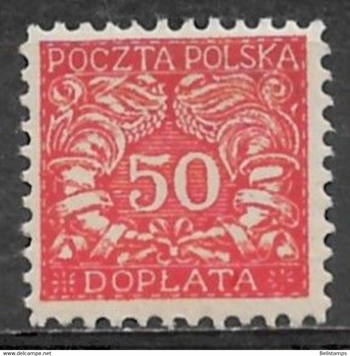 Poland 1919. Scott #J19 (MH) Numeral Of Value - Taxe