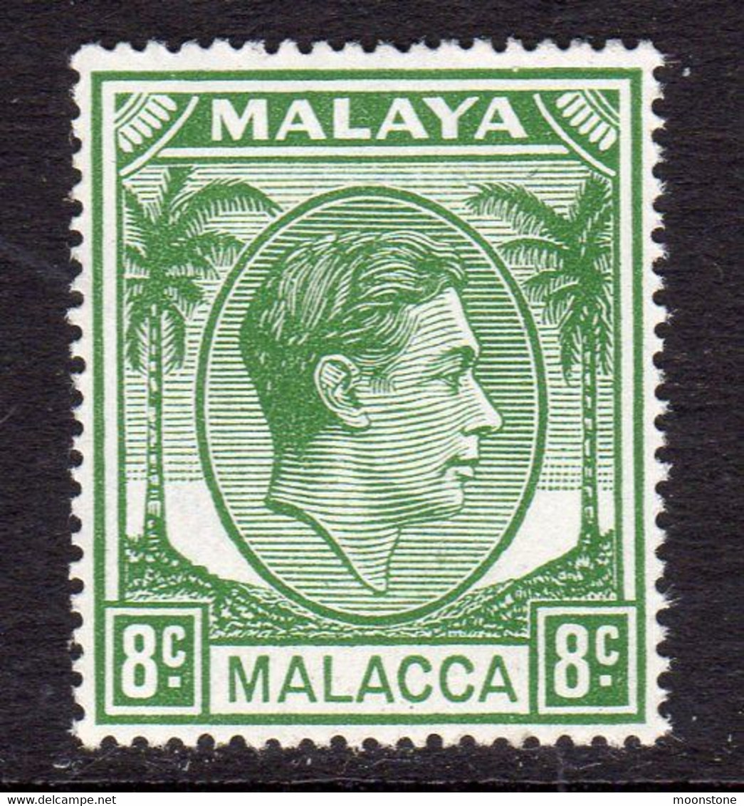 Malaya Malacca 1949-52 GVI 8c Green Definitive, MNH, SG 8a (MS) - Malacca