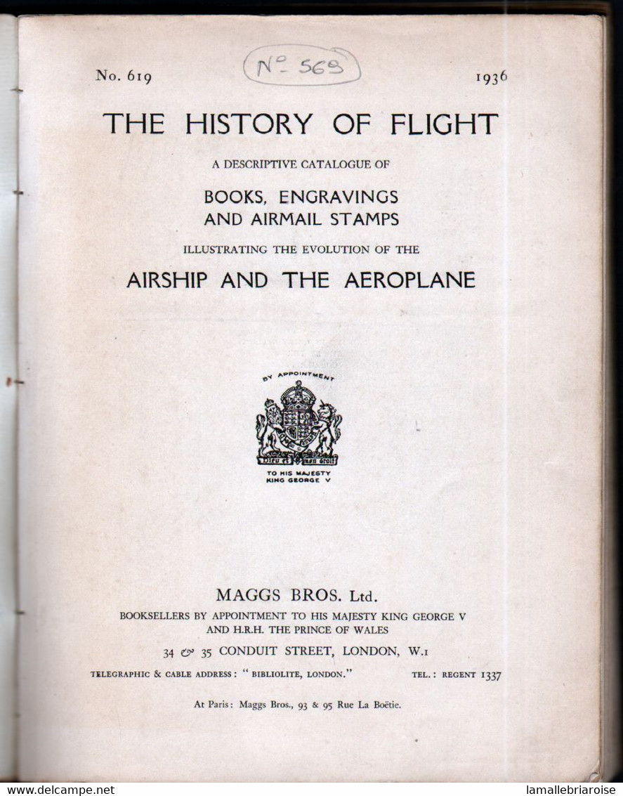 The History Of Flight, Airship And The Aeroplane. 1936 - Philatelie Und Postgeschichte