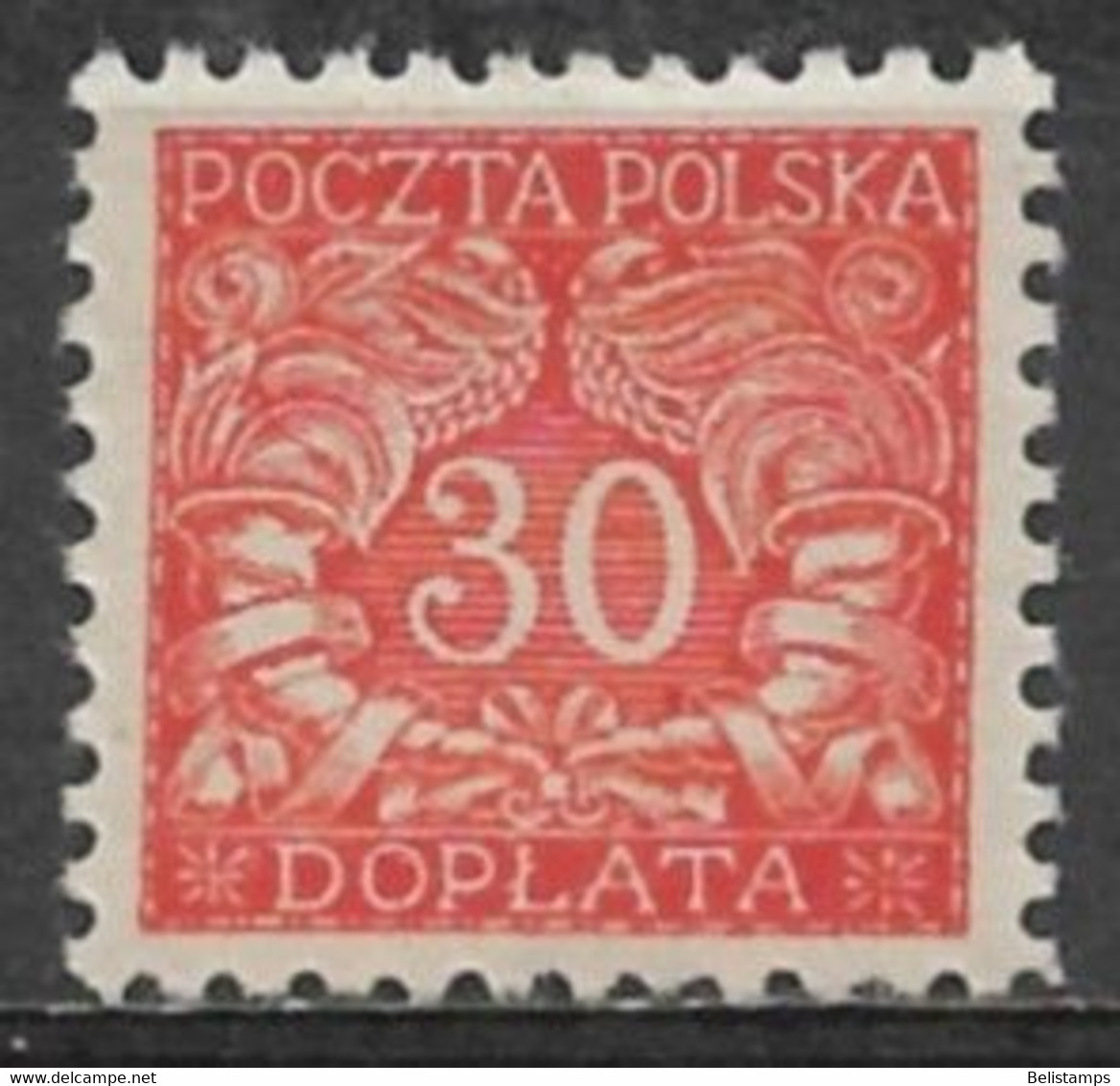 Poland 1919. Scott #J18 (MH) Numeral Of Value - Taxe