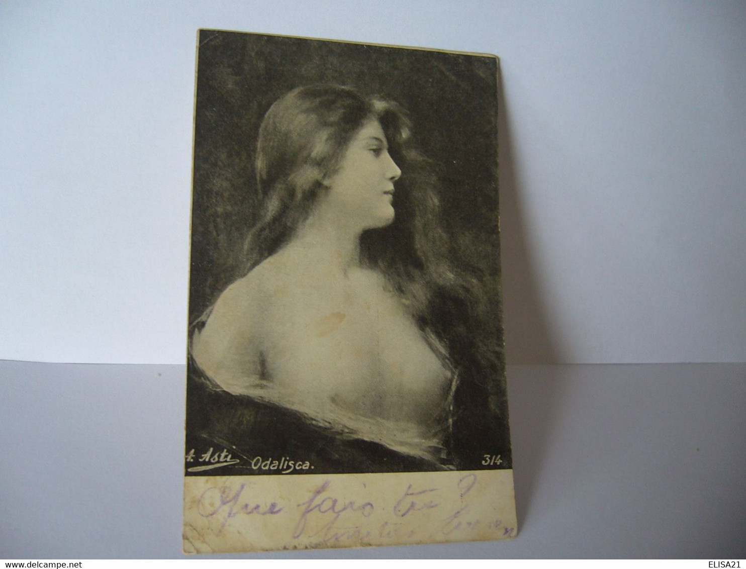 ODALISCA PORTRAIT JEUNE FEMME  AUS SEINS NUS CPA1904 - Donne